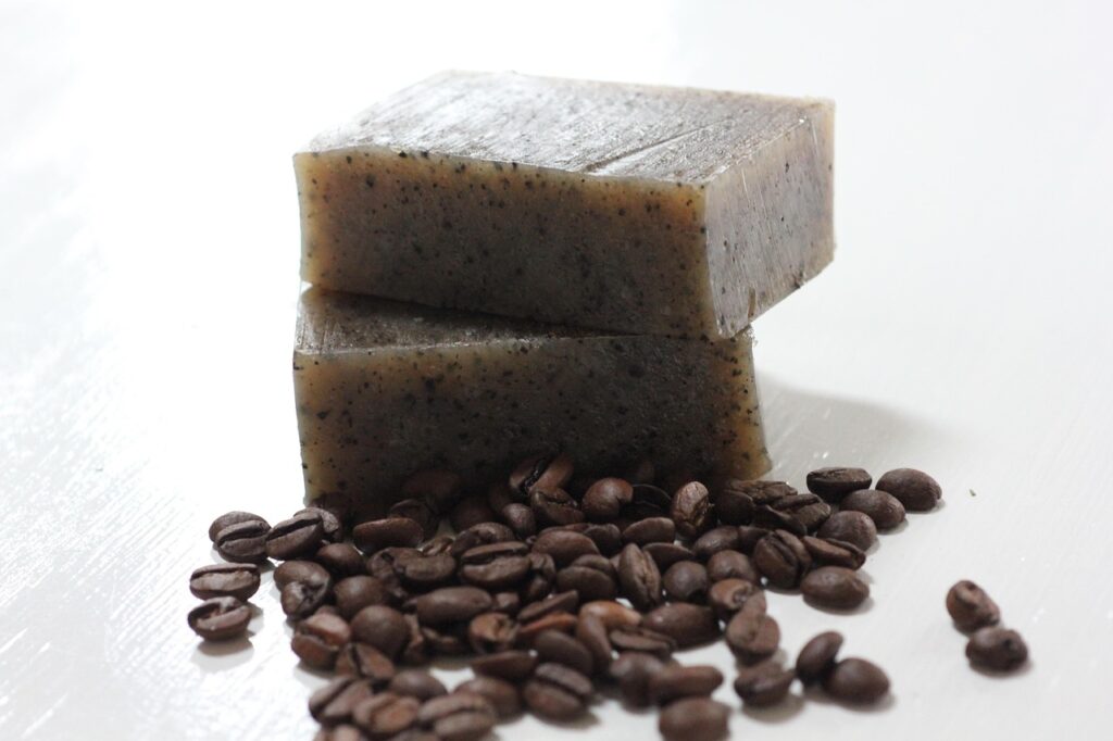 Barre de savon au café